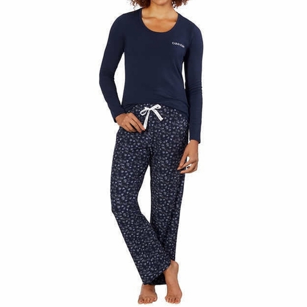 Calvin Klein NEW Navy Blue 2-Piece Lightweight Pajama Sleepwear Set SIZE MEDIUM